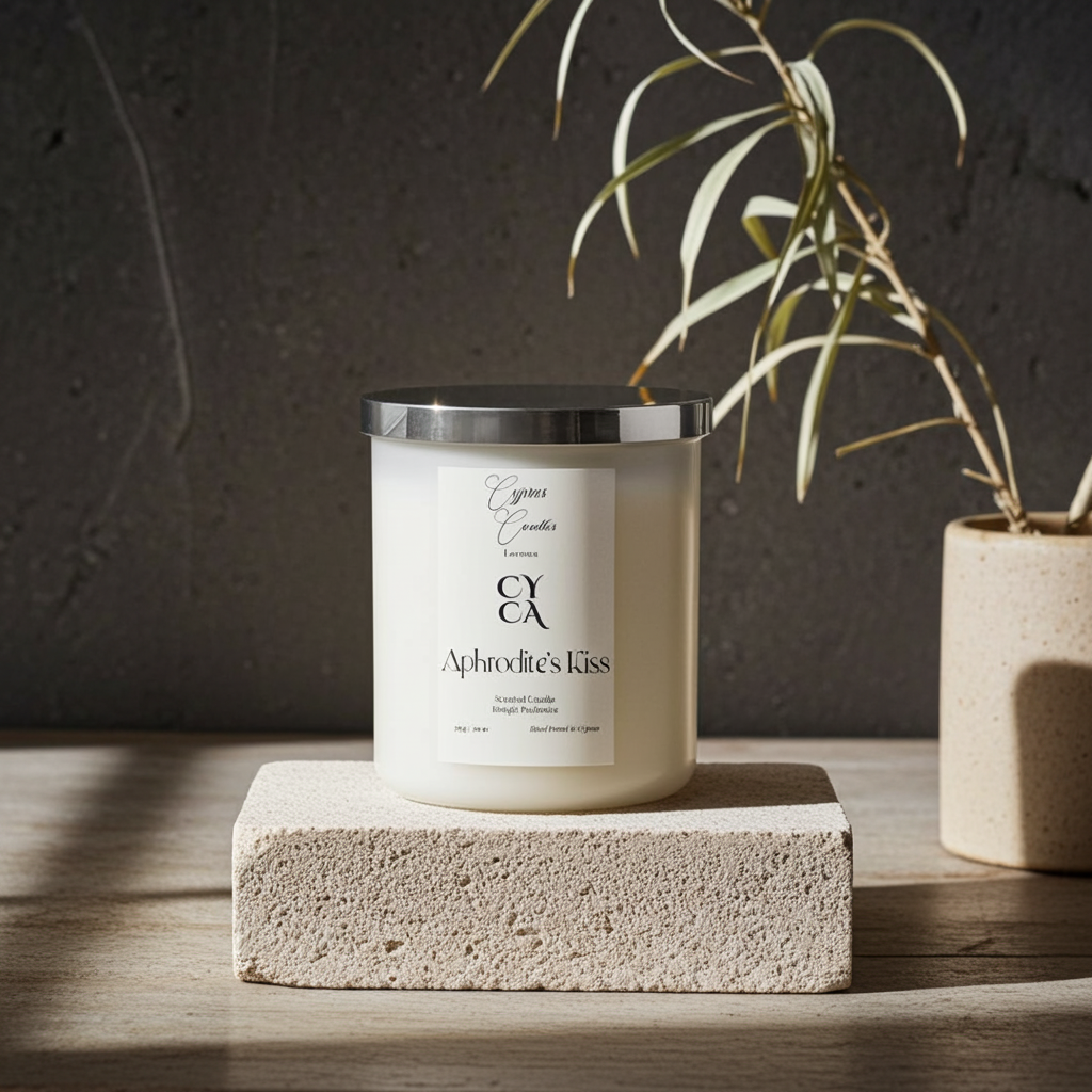 Cyprus Aphrodite's Kiss - Peach Candle