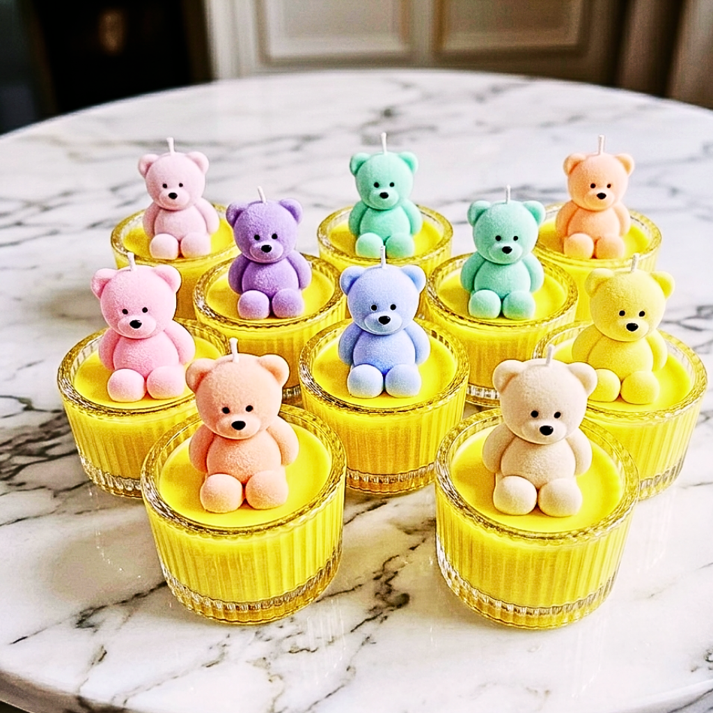 Teddy Bear Candle Gift — Baby Shower, Wedding & Event Favours