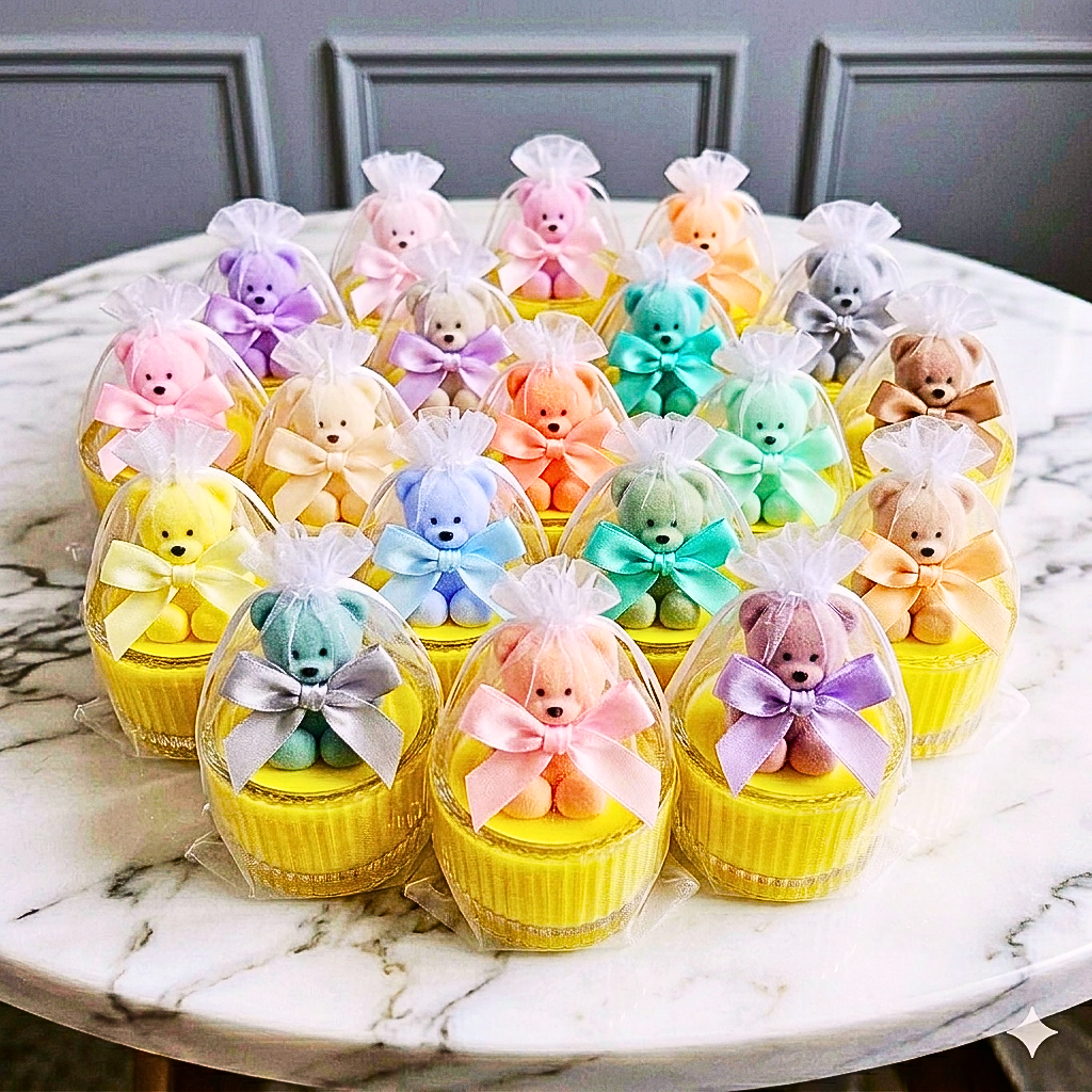 Teddy Bear Candle Gift — Baby Shower, Wedding & Event Favours