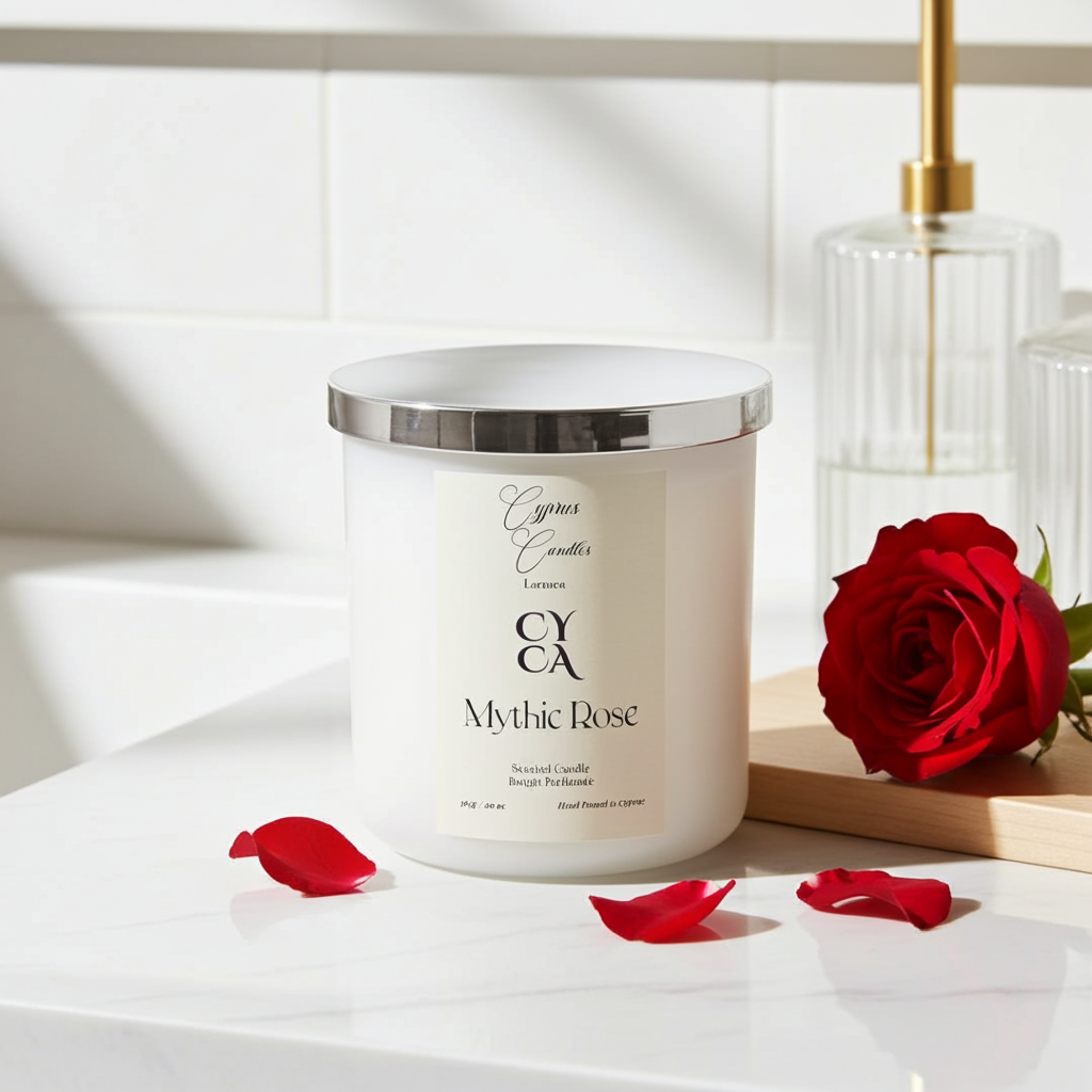 Cyprus Mythic Rose - Luxury Scented Candle | Premium Oud Rose Candle